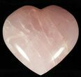 Polished Rose Quartz Heart - Madagascar #59114-1
